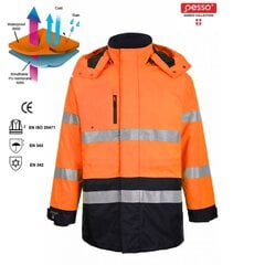 Яркая зимняя куртка Montreal оранжевый/темно-синий L, Pesso цена и информация | Рабочая одежда | pigu.lt