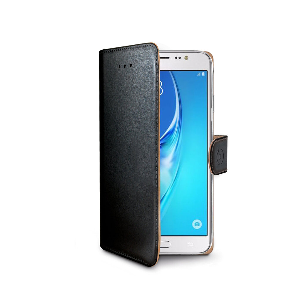 Samsung Galaxy J5(2016) atverčiamas dėklas Wally Celly Black kaina ir informacija | Priedai telefonams | pigu.lt