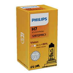 Philips H7 12V/55W +30% Vision лампочка (1шт.) цена и информация | Philips Электрооборудование | pigu.lt