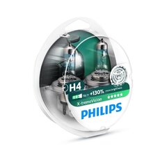 лампочки (2 шт.)  Philips H4 12V/60/55W +130% X-treme Vision цена и информация | Philips Электрооборудование | pigu.lt