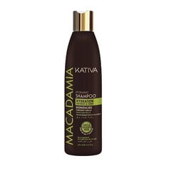 Drėkinamasis šampūnas Kativa Macadamia Hydrating 250 ml kaina ir informacija | Šampūnai | pigu.lt