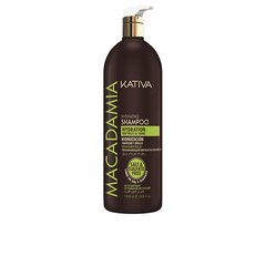 Drėkinamasis plaukų šampūnas Kativa Macadamia Hydrating Shampoo, 1000 ml kaina ir informacija | Šampūnai | pigu.lt