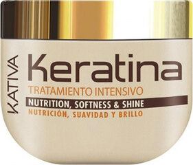 Plaukų kaukė Kativa Keratin Intensive Treatment, 500 ml kaina ir informacija | Priemonės plaukų stiprinimui | pigu.lt
