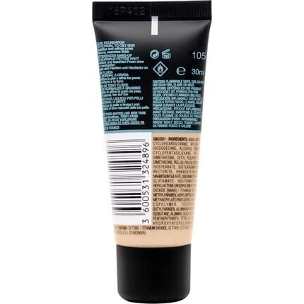 Skystas makiažo pagrindas Maybelline New York Fit Me! Matte & Poreless, 105 Natural Ivory, 30 ml цена и информация | Makiažo pagrindai, pudros | pigu.lt