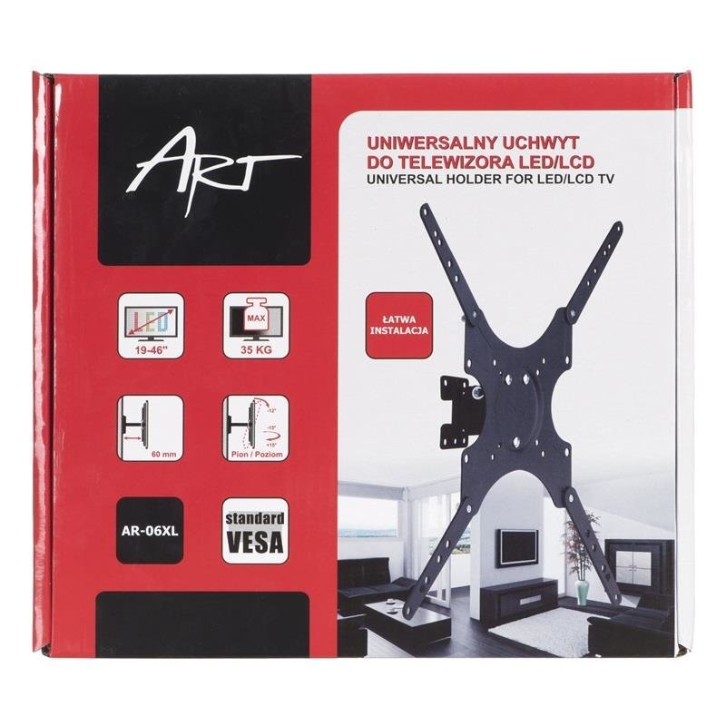 ART AR-06XL 19-46” kaina ir informacija | Televizorių laikikliai, tvirtinimai | pigu.lt