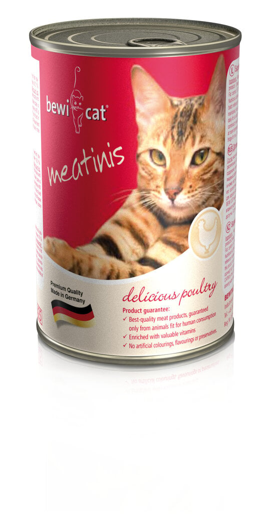 Bewi Cat Meatinis Poultry kačių konservai su paukštiena, 400 g × 6 vnt цена и информация | Konservai katėms | pigu.lt