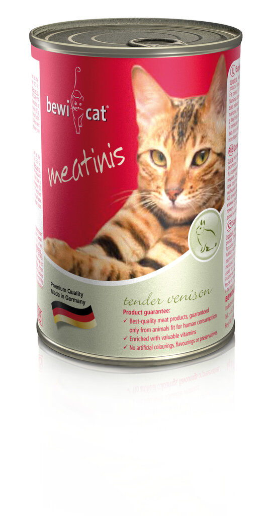 Bewi Cat Meatinis Venisonas konservai katėms su elniena, 400 g × 6 vnt цена и информация | Konservai katėms | pigu.lt