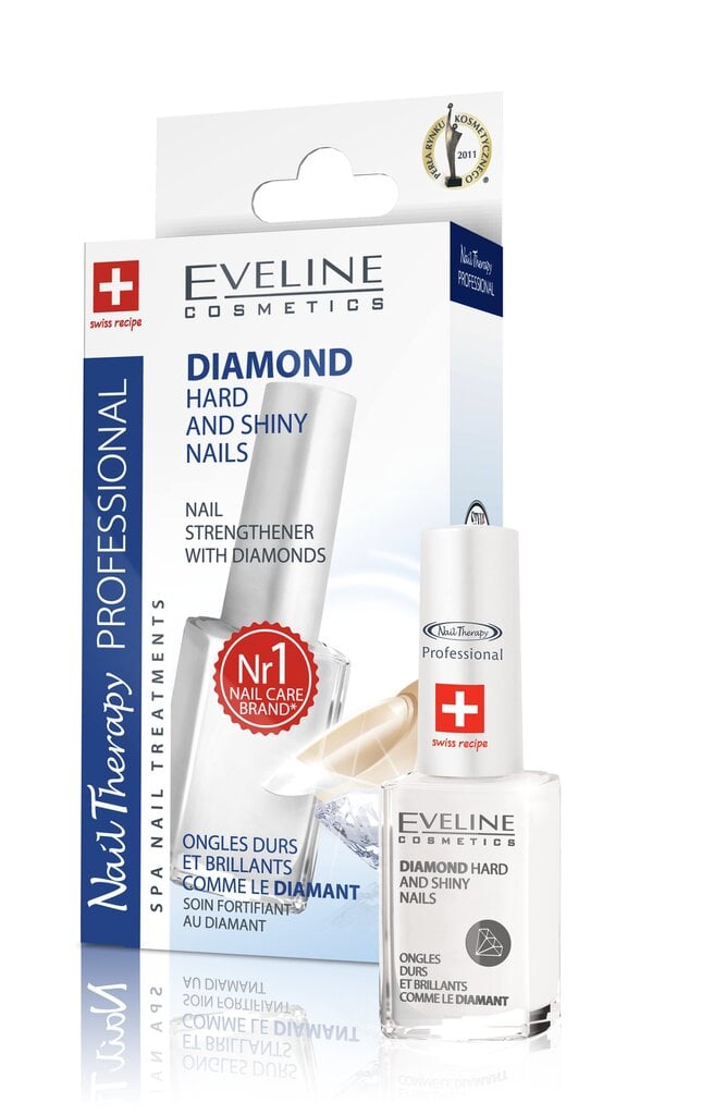 Stiprinamoji nagų priežiūros priemonė, suteikianti deimantinį spindesį Eveline Nail Therapy Professional 12 ml цена и информация | Nagų lakai, stiprintojai | pigu.lt