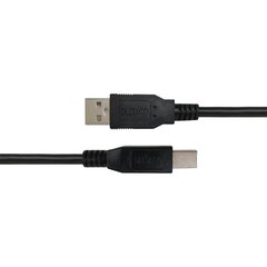 Deltaco USB-B 2.0, 3m, juodas kaina ir informacija | Kabeliai ir laidai | pigu.lt