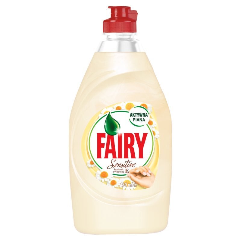 Fairy Sensitive Chamomile & Vit E indų ploviklis, 0,45 L kaina ir informacija | Indų plovimo priemonės | pigu.lt