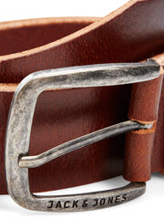 Ремень мужской Jack & Jones Jacpaul Leather Belt 12111286 цена и информация | Мужские ремни | pigu.lt