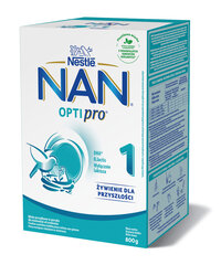 Nestlé NAN OPTIPRO 1 pradinio maitinimo pieno mišinys kūdikiams, 2x400g kaina ir informacija | Pradinio maitinimo ir specialios paskirties mišiniai | pigu.lt