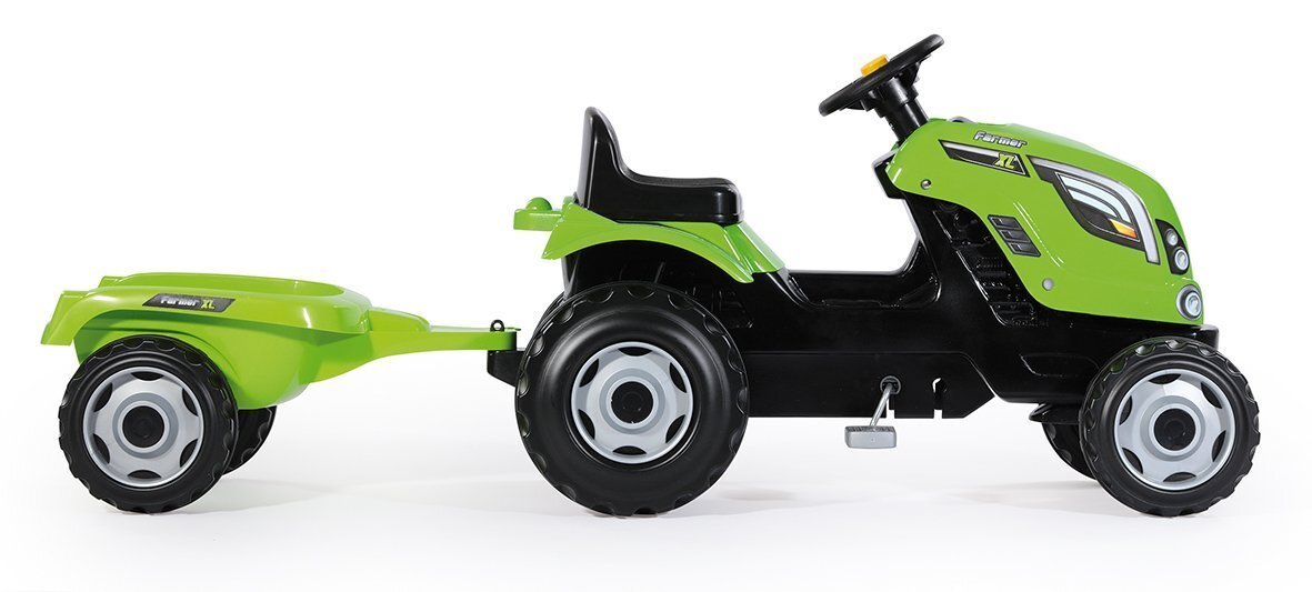 Minamas traktorius su priekaba Simba Smoby Farmer XL, žalias цена и информация | Žaislai berniukams | pigu.lt