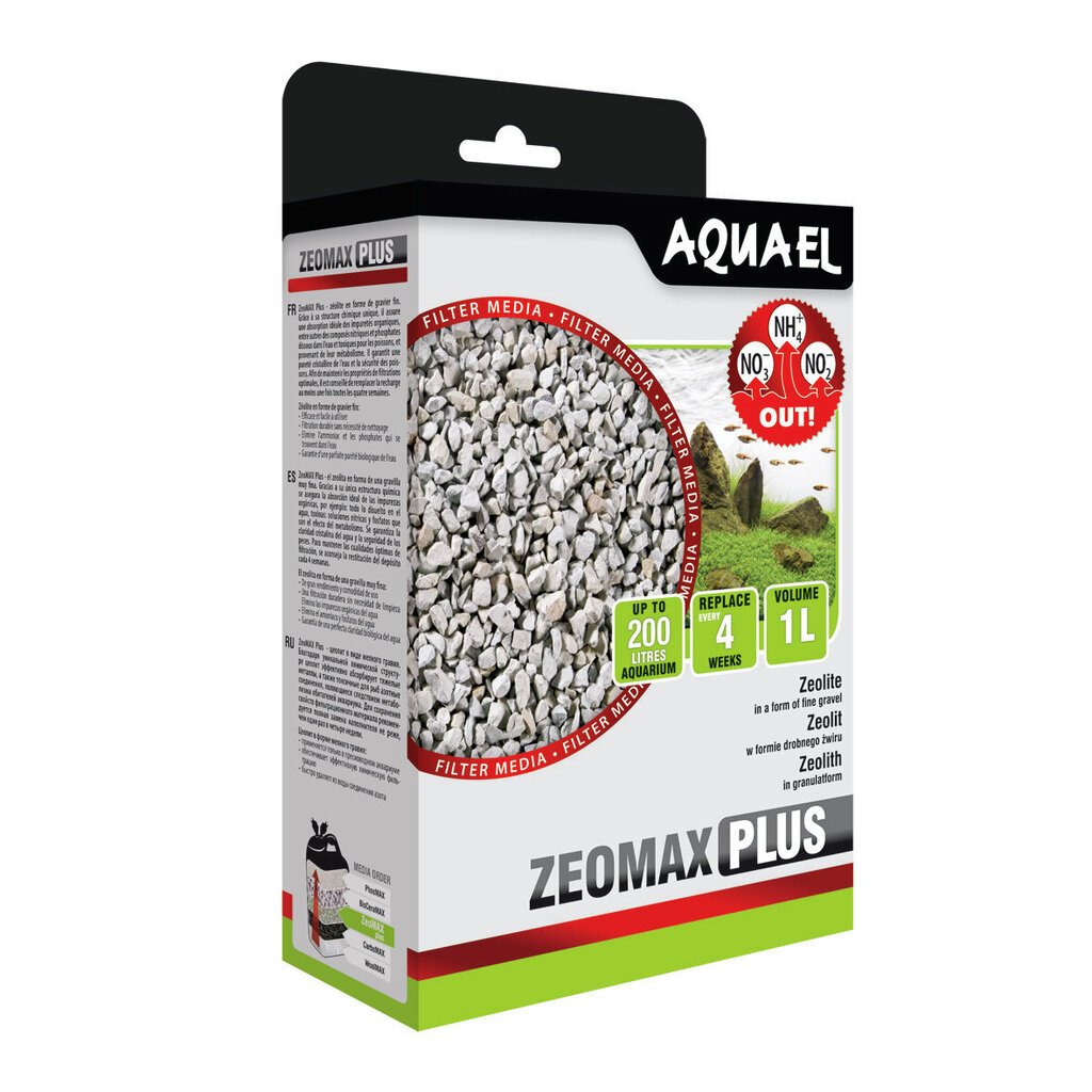 Ceolitas smulkaus žvyro pavidalu Aquael zeomax plus, 1 l kaina ir informacija | Akvariumai ir jų įranga | pigu.lt