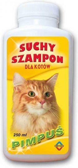 Sausas šampūnas katėms "Pimpuś" Certech, 250 ml kaina ir informacija | Priežiūros priemonės gyvūnams | pigu.lt