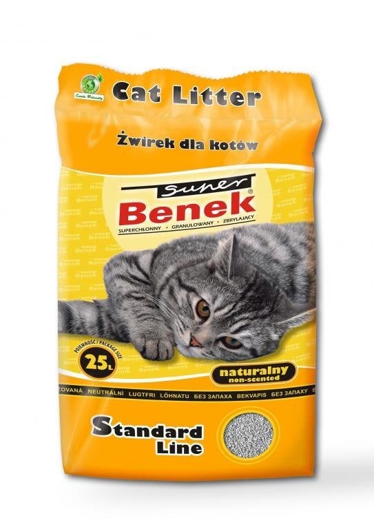 Super Benek kraikas Standard, geltonas, 20 kg kaina ir informacija | Kraikas katėms | pigu.lt