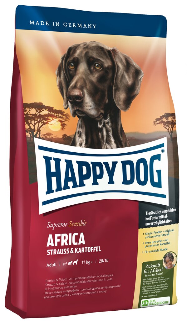 Happy Dog jautriai virškinimo sistemai Supreme Africa, 12,5 kg цена и информация | Sausas maistas šunims | pigu.lt