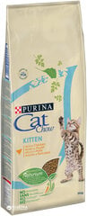 Purina Cat Chow Kitten su vištiena, 15 kg цена и информация | Сухой корм для кошек | pigu.lt