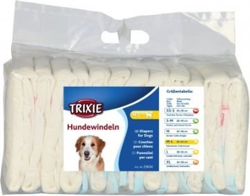 Trixie vienkartinės sauskelnės, M-L, 12 vnt. kaina ir informacija | Dresūros priemonės šunims | pigu.lt