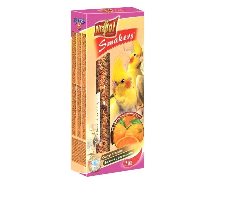 Užkandžių lazdelės Nimfoms Vitapol Orange Smakers, 90 g kaina ir informacija | Lesalas paukščiams | pigu.lt