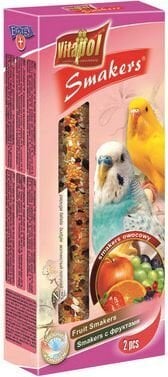 Vitapol Smakers skanėstas banguotosioms papūgėlėms, su vaisiais (2 vnt) 80g цена и информация | Lesalas paukščiams | pigu.lt