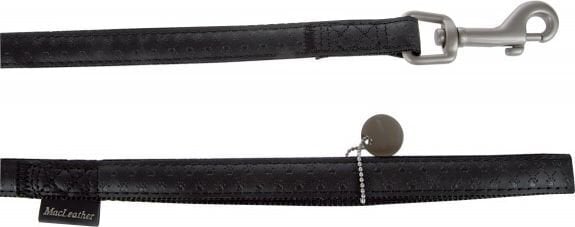 Pavadėlis šunims Zolux Mac Leather, 15 mm/1.2 m, juodas kaina ir informacija | Pavadėliai šunims | pigu.lt
