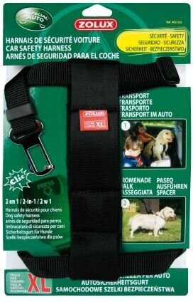 Saugos diržas šunims Zolux, XL, juodas kaina ir informacija | Kelioniniai reikmenys | pigu.lt