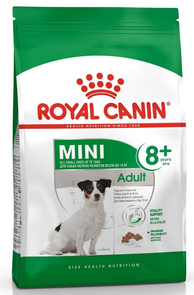Royal Canin mažų veislių senjorams Mini Adult +8, 8 kg kaina ir informacija | Sausas maistas šunims | pigu.lt