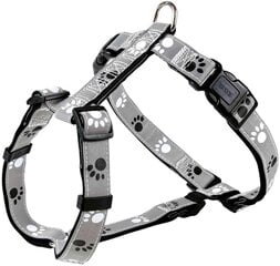 Нагрудный ремень: Trixie Silver Reflect H-Harness &quot;M-L&quot;, 50-75 см|25 мм цена и информация | Ошейники, подтяжки для собак | pigu.lt