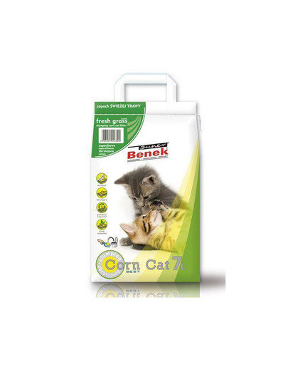 Super Benek kukurūzinis kraikas, 7 l цена и информация | Kraikas katėms | pigu.lt