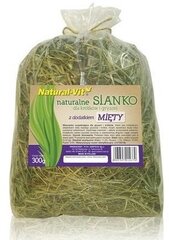 Benek Natural-Vit сено с мятой, 300 г цена и информация | Подстилка, сено для грызунов | pigu.lt