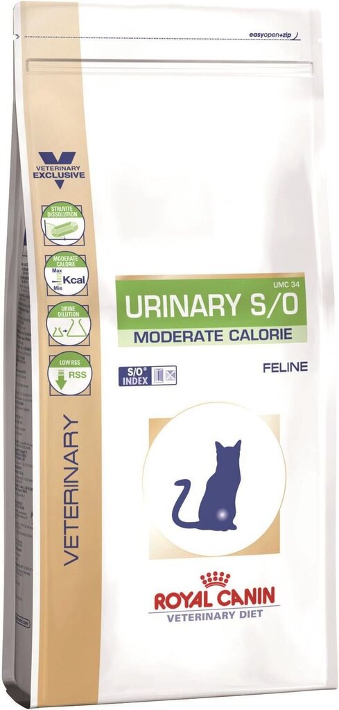 Royal Canin nuo struvitinių akmenų susidarymo Vet cat urinary moderate calorie, 9 kg цена и информация | Sausas maistas katėms | pigu.lt