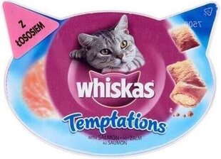 Whiskas kačių skanėstai su lašiša Temptations, 60 g kaina ir informacija | Whiskas Gyvūnų prekės | pigu.lt