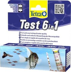 Testo juostelės Tetra Test 6in1, 25 vnt. kaina ir informacija | Akvariumai ir jų įranga | pigu.lt