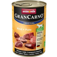 Консервы для собак c говядиной и мясом индейки Animonda Grancarno, 400 г цена и информация | Консервы для собак | pigu.lt