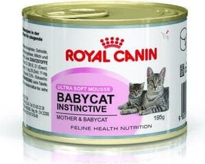 Royal Canin корм для котят и кормящих кошек Babycat Instinctive, 195 г цена и информация | Консервы для кошек | pigu.lt