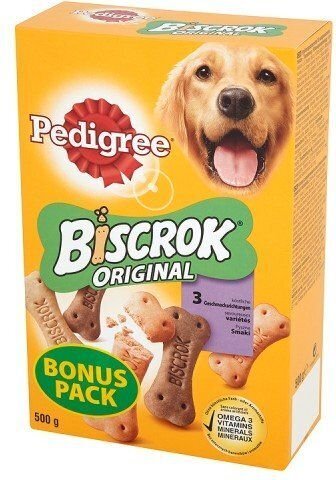 Pedigree skanėstai šunims Multi Biscrok, 500 g kaina ir informacija | Skanėstai šunims | pigu.lt