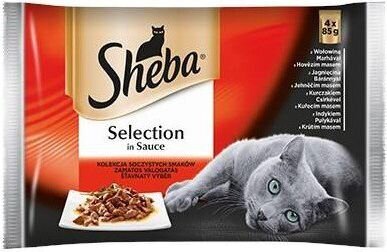 Sheba Selection in Sauce šlapias kačių maistas įvairių skonių, 4x85 g цена и информация | Konservai katėms | pigu.lt