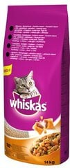 Whiskas sausas maistas suaugusioms katėms su vištiena ir daržovėmis, 14 kg kaina ir informacija | Whiskas Gyvūnų prekės | pigu.lt