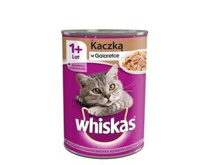 Whiskas для взрослых кошек с уткой, 24x400 г цена и информация | Консервы для кошек | pigu.lt