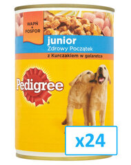 Консервы Pedigree Junior для щенков с курицей 24 х 400 г цена и информация | Консервы для собак | pigu.lt