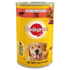 Pedigree с говядиной, 12х1,2 кг цена и информация | Консервы для собак | pigu.lt