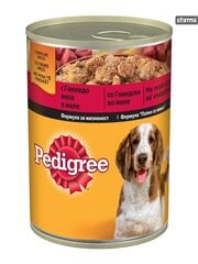 Pedigree с говядиной, 24х400 гр цена и информация | Консервы для собак | pigu.lt