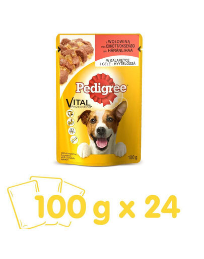 Pedigree šunims su jautiena, 24x100 g цена и информация | Konservai šunims | pigu.lt