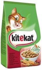 Kitekat для кошек с говядиной и овощами, 1,8 кг х 6 шт. цена и информация | Сухой корм для кошек | pigu.lt