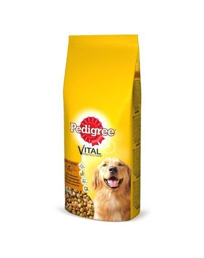 Pedigree su jautiena ir paukštiena Vital Protecion, 15 kg цена и информация | Sausas maistas šunims | pigu.lt