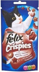 Felix Crispies kačių skanėstai su jautiena ir vištiena 45g kaina ir informacija | Skanėstai katėms | pigu.lt