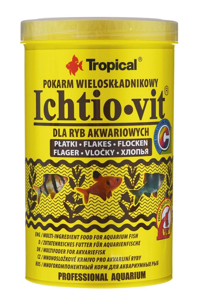 Maistas akvariumo žuvims Tropical Ichtio-Vit, 1000 ml/200 g kaina ir informacija | Maistas žuvims | pigu.lt