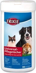 Trixie universalios drėgnos servetėlės gyvūnams, 30 vnt. kaina ir informacija | Priežiūros priemonės gyvūnams | pigu.lt