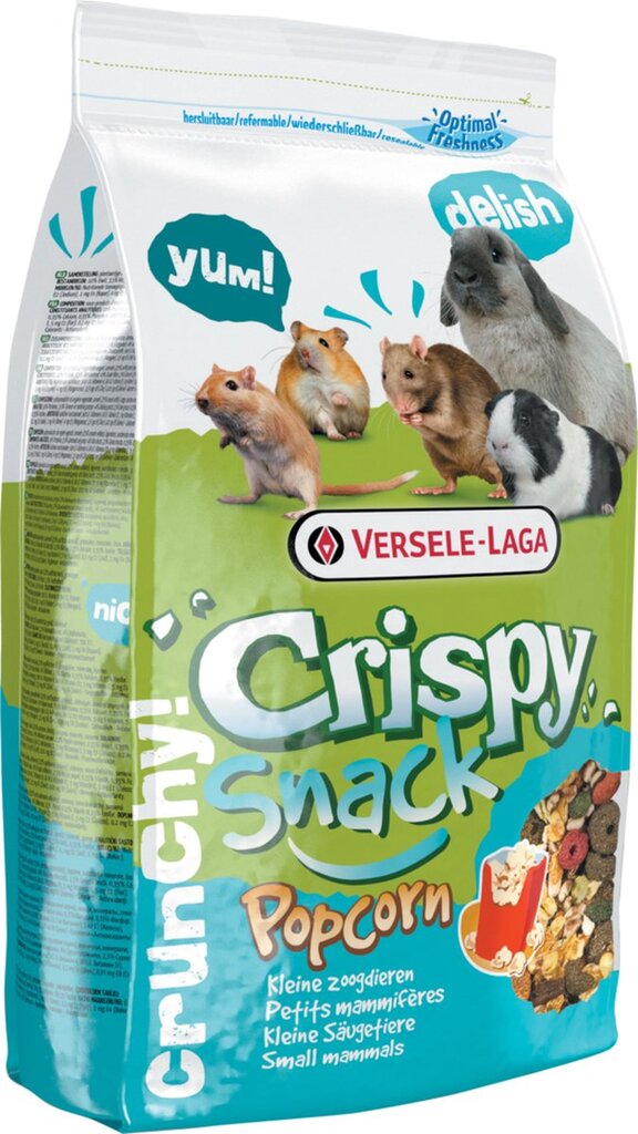 Užkandis triušiams ir graužikams Versele-Laga Crispy Snack Popcorn, 1,75 kg kaina ir informacija | Graužikų ir triušių maistas | pigu.lt